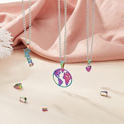 30個 3スタイル イオンプレーティング(IP) 304ステンレススチール スナップオンベイル  虹色  8~13x5.5~8.5x3~7mm  インナー：7~12x4~7mm  10個/スタイル&nbsp;STAS-UN0028-06
