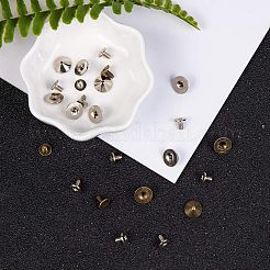 亜鉛合金フラット木製ボックスプルハンドルノブ  ミックスカラー  10x8mm&nbsp;PALLOY-NB0001-02