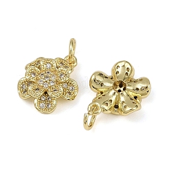 Brass Micro Pave Cubic Zirconia Pendants&nbsp;KK-I358-063G-F