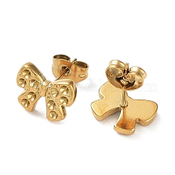 Ion Plating(IP) 304 Stainless Steel Stud Earrings Findings&nbsp;STAS-M323-12G