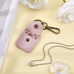Rectangle PU Leather Ring Holder Pendant Decoration&nbsp;AJEW-WH20054-027B
