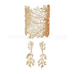 Alloy Cuff Bangles & Stud Dangle Earrings Sets for Women&nbsp;FS-WGF1F49-01