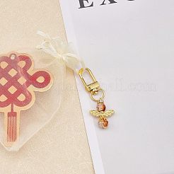 20色の天使の吊り下げオーナメント10個。  焼き絵の具を使ったツートンカラーのクラックルガラスビーズペンダント装飾  合金回転式ナスカン付き  ミックスカラー  6cm  2個/カラー&nbsp;HJEW-CA0001-39
