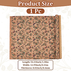 コルク生地  革靴、荷物アクセサリー  淡い茶色  330x1380x0.4mm&nbsp;DIY-CY0003-05A