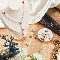 DIY Rosary Bead Necklaces Making Kits&nbsp;DIY-SC0031-47