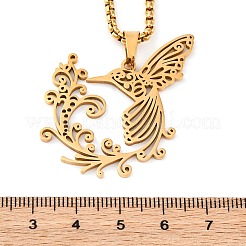 201 ステンレススチールペンダントネックレス  フェニックス  ゴールドカラー  23.31インチ（59.2cm）&nbsp;NJEW-C066-15G