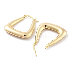 真鍮製フープピアス  18KGP本金メッキ  33x5mm&nbsp;EJEW-H301-02G-02