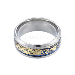 Non-Tarnish Bling 201 Stainless Steel Plain Band Ring for Women&nbsp;RJEW-N043-02P