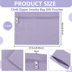 Cloth Zipper Jewelry Bag Gift Pouches&nbsp;ABAG-WH0040-53D