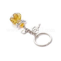 Glass & Tibetan Style Alloy Keychain&nbsp;KEYC-MZ00037-01
