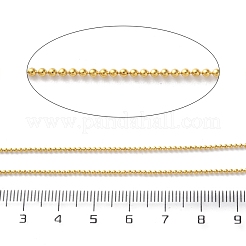 304ステンレススチールボールチェーン  ハンダ付け  スプールで  イオンプレーティング（ip）  18KGP本金メッキ  1mm  約32.81フィート（10m）/ロール&nbsp;CHS-R020-05G-01
