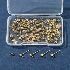 40Pcs 304 Stainless Steel Ball Post Stud Earring Findings&nbsp;STAS-FS0001-76G