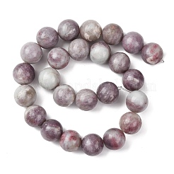 Natural Lepidolite/Purple Mica Stone Beads Strands&nbsp;G-A310-A01-16mm