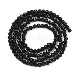 Natural Dyed & Heated Black Onyx Beads Strands&nbsp;G-A129-3mm-25