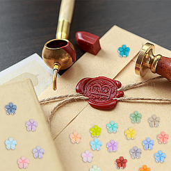 24色桜シーリングワックス粒子  レトロシーリングスタンプ用ワックスシーリングビーズ  ミックスカラー  9x9x6mm  約600個/箱&nbsp;DIY-WH0308-514