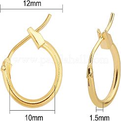 Brass Hoop Earrings&nbsp;KK-FH0001-26