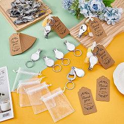 60Pcs Stainless Steel Nail Clipper Keychains&nbsp;KEYC-WA0001-03