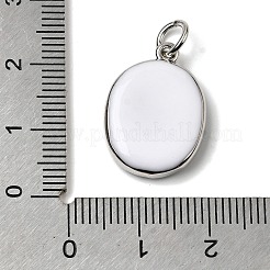 304ステンレススチールペンダントの印刷  花  21x15x4mm  丸カン：6x1ミリ  内径：4mm&nbsp;STAS-K304-05B-P