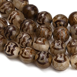 Tibetan Style dZi Beads Strands&nbsp;GG-CBA4812-B04-10MM