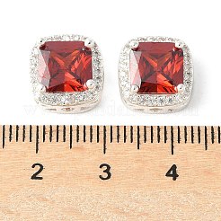 Brass Micro Pave Cubic Zirconia Beads&nbsp;KK-A253-20S-02