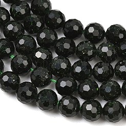 Synthetic Green Goldstone Beads Strands&nbsp;GG-CBA199E-F03-8mm