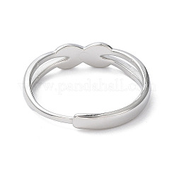 Non-Tarnish 304 Stainless Steel Infinity Adjustable Rings&nbsp;RJEW-D006-17P