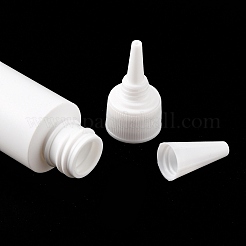30ミリリットルのプラスチック接着剤ボトル  ボトルキャップは含まない  ホワイト  7.6x2.9cm  容量：30ミリリットル&nbsp;LS-DIY-WH0002-06A-30ml
