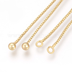 Brass Box Chain Slider Bracelet Making&nbsp;X-KK-Q675-05G