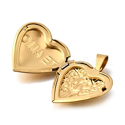 316 Stainless Steel Locket Pendants&nbsp;STAS-N0016-18B-G