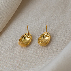 Twist C-shaped Stainless Steel Stud Earrings for Women&nbsp;CV4073