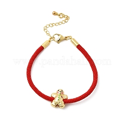 Christmas Nylon Cord Bracelets&nbsp;LS-BJEW-L715-02G-01