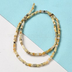 天然クレイジーレースアゲートビーズ連売り  キューブ  2~2.5x2.5~3.5x2.5~3mm  穴：0.4mm  約157~165個/連  14.96~15.75''（38~40センチメートル）&nbsp;G-B064-A03
