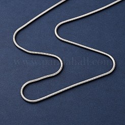 1MM 304 Stainless Steel Round Snake Chain Necklaces&nbsp;NJEW-P338-06P