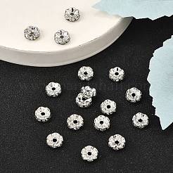 Brass Grade A Crystal Rhinestone Spacer Beads&nbsp;RB-A006-8MM-N