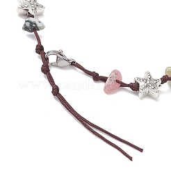 Beach Starfish Turtle Natural & Synthetic Mixed Stone & Natural Cowrie Shell Beaded Anklets&nbsp;AJEW-AN00687-02