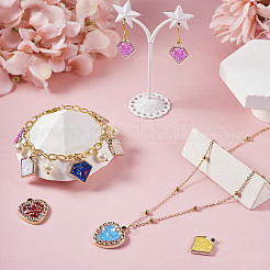 30Pcs 2 Styles UV Plating Acrylic Pendants&nbsp;PACR-TA0001-13