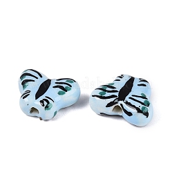 Hand Painted Butterfly Porcelain Beads&nbsp;PORC-Q006-05D