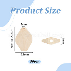 50Pcs Wood Beads&nbsp;WOOD-OC0004-17