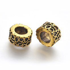 Tibetan Style Column Alloy European Beads&nbsp;TIBEB-7602-AG-RS