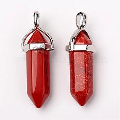 Natural Red Jasper Double Terminated Pointed Pendants&nbsp;G-F295-04D