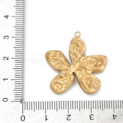 304ステンレスペンダント  イオンプレーティング（ip）  花のチャーム  ゴールドカラー  30x28x2.5mm  穴：1.8mm&nbsp;STAS-P383-12A-G