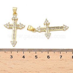 Brass Micro Pave Cubic Zirconia Pendants&nbsp;KK-A282-02B-G