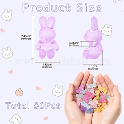 30Pcs Frosted Acrylic Beads&nbsp;MACR-YW0003-92
