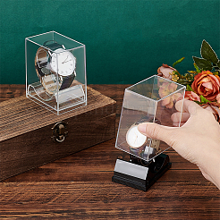 2Pcs 2 Colors Rectangle Plastic Single Watch Display Cases&nbsp;CON-PH0003-15