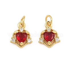 Brass Micro Pave Cubic Zirconia Charms&nbsp;KK-Q085-09G-01