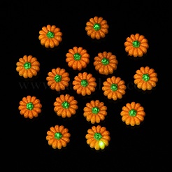 蓄光樹脂デコデンカボション  暗闇で光る  秋のかぼちゃ  オレンジ  8.5x5mm&nbsp;RESI-K036-25