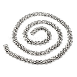 304ステンレス鋼織りリンクチェーン  溶接されていない  ステンレス鋼色  13.5x6.5x1.5mm&nbsp;CHS-S012-02P