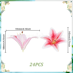 PUレザーとプラスチックの造花  室内装飾  クリムゾン  108x155x145mm&nbsp;AJEW-WH0696-419B