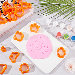 プラスチック粘土プレス金型セット  粘土カッター  クレイモデリングツール  サボテン/牛の頭/蝶  レッドオレンジ  21~47x21~47x15mm  25スタイル  1個/スタイル  25個/セット&nbsp;TOOL-WH0125-72