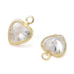 Brass Micro Pave Cubic Zirconia Charms&nbsp;CU-CBABEB3-03G-02